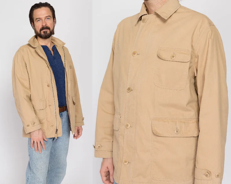 Medium 90s Polo Ralph Lauren Khaki Chore Coat Streetwear Style for 