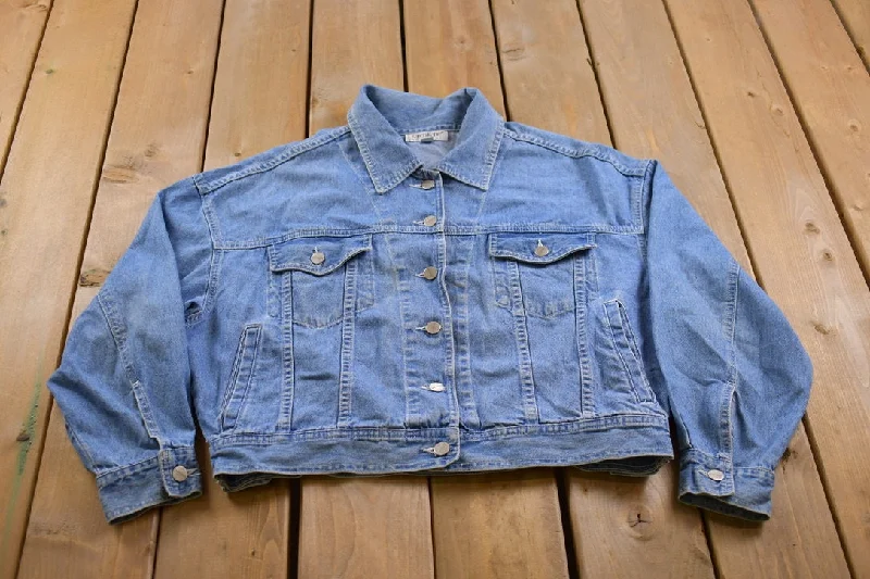 Vintage 1990s Karen Kane Denim Jean Jacket French