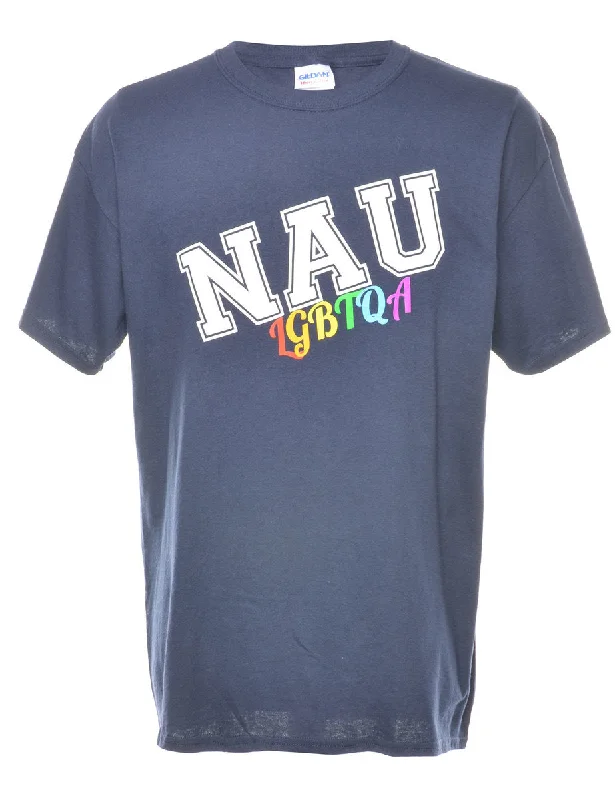 NAU Printed T-shirt - L Monochromatic Office Style