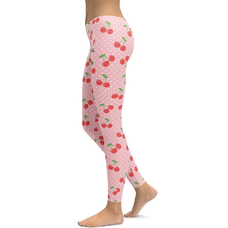 Sweet Cherry Leggings Geometric