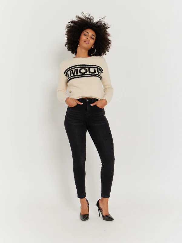 Jean skinny fourré noir avec moustaches Cozy Women's Sherpa - lined Cozy Women's Sherpa - lined