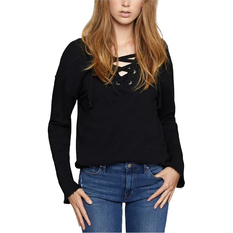 Sanctuary Clothing Womens Lace-Up Sweatshirt Trendy Women's 