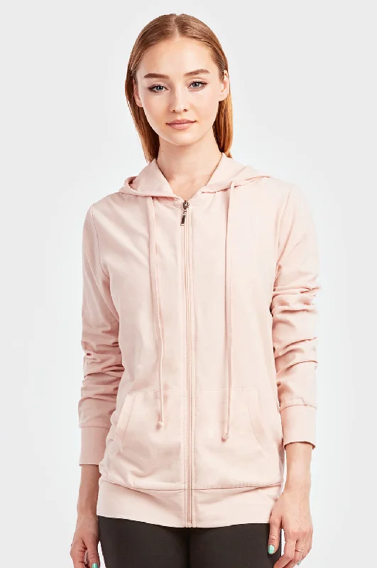 SOFRA LADIES SINGLE JERSEY ZIP-UP HOODIE JACKET (HDC7000_BLUSH) Luxurious Women's High - end Luxurious Women's High - end SOFRA LADIES SINGLE JERSEY ZIP-UP HOODIE JACKET (HDC7000_BLUSH) Luxurious Women's High - end Luxurious Women's High - end