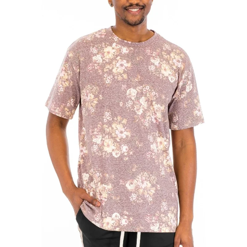 Heathered Floral Tee Refined Women's Classic 