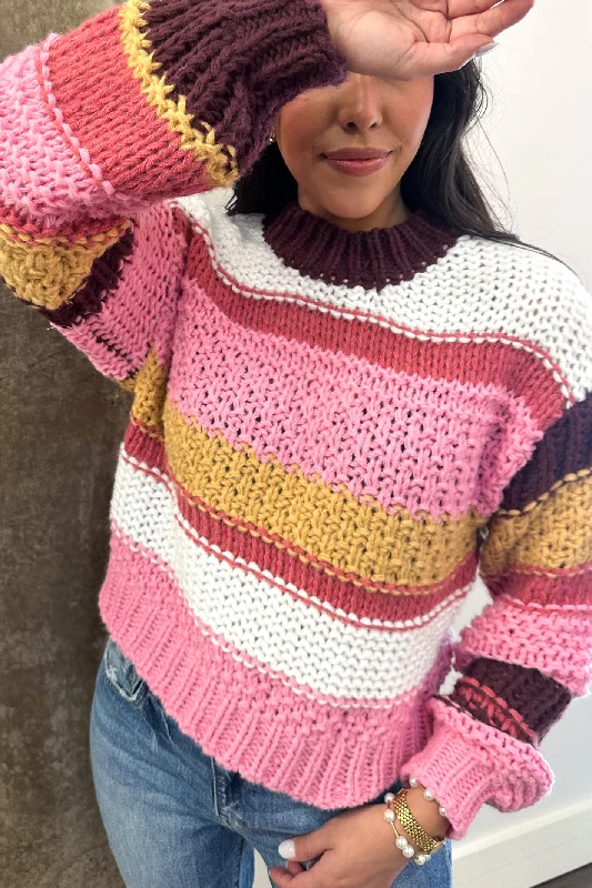 At This Second Multicolor Striped Sweater Cashmere