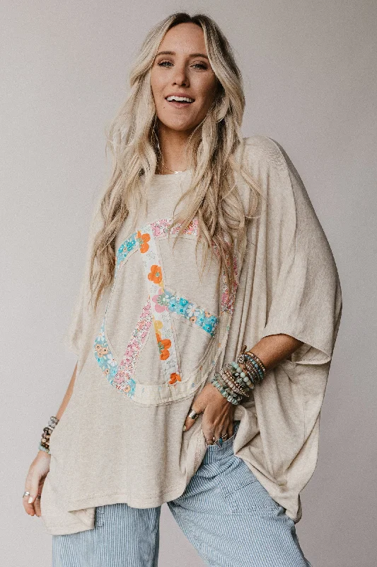Peaceful Layers Tunic - Oatmeal Stylish Women's Tropical 