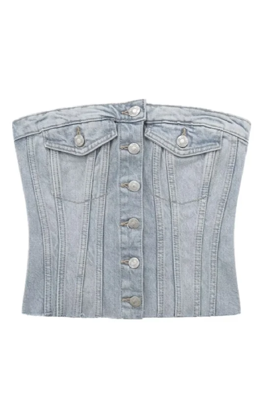 'Edwina' Sleeveless Denim Top Casual Women's Japanese 
