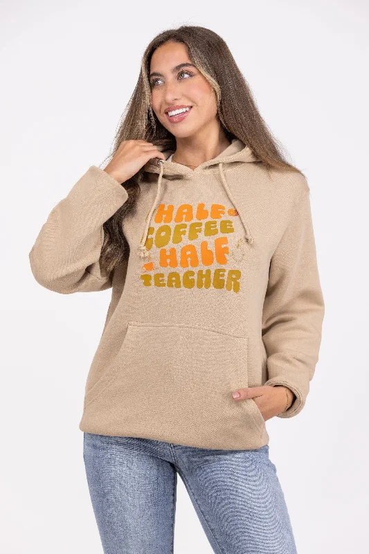 Half Teacher Half Coffee Women's Hoodie *Final Sale* * Final Sale* Relaxed Women's 