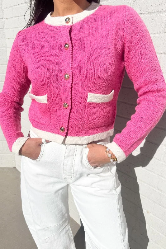 Living For The Moment Pink Cardigan Vintage Women's 1970S 