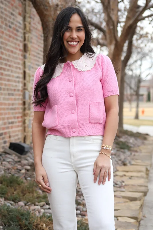 Vintage Charm Knit Cardigan Geometric