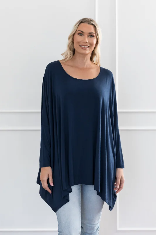 Long Sleeve Essential Top | Navy Dynamic Women's High - energy Dynamic Women's High - energy