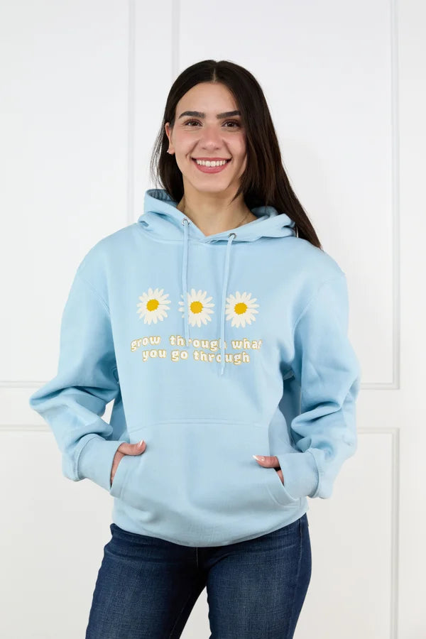 Grow Through What You Go Through Women's Hoodie *Final Sale* * Final Sale* Artistic Women's Hand - painted