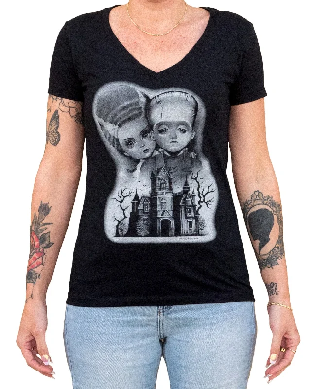 Lil Spooky Couple Ladies Tee Unique Women's Upcycled