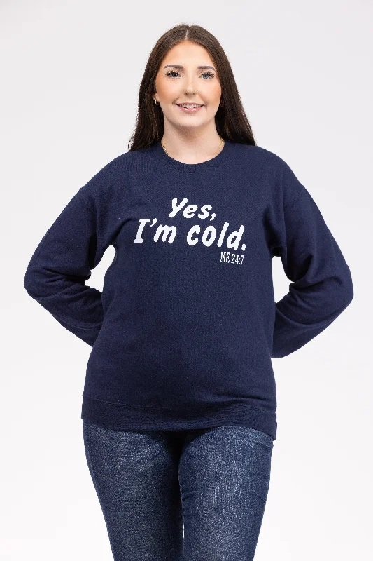 Yes, I'm Cold Women's Graphic Crewneck Sweatshirt *Final Sale* * Final Sale* Geometric