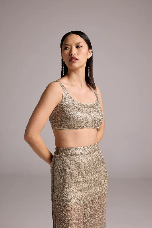 OLIVE CROP BUSTIER Disco