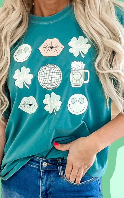 Good Luck Charms Graphic T-shirt Laid - back Women's Style Laid - back Women's Style
