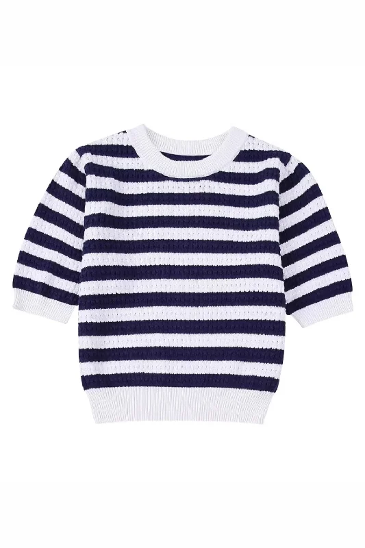 'Loren' Stripe Knitted Sweater Top Practical Women's Multi - 