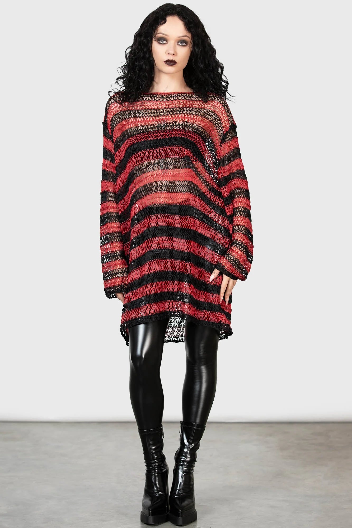 Dracul Striped Sweater Monochromatic Office Style