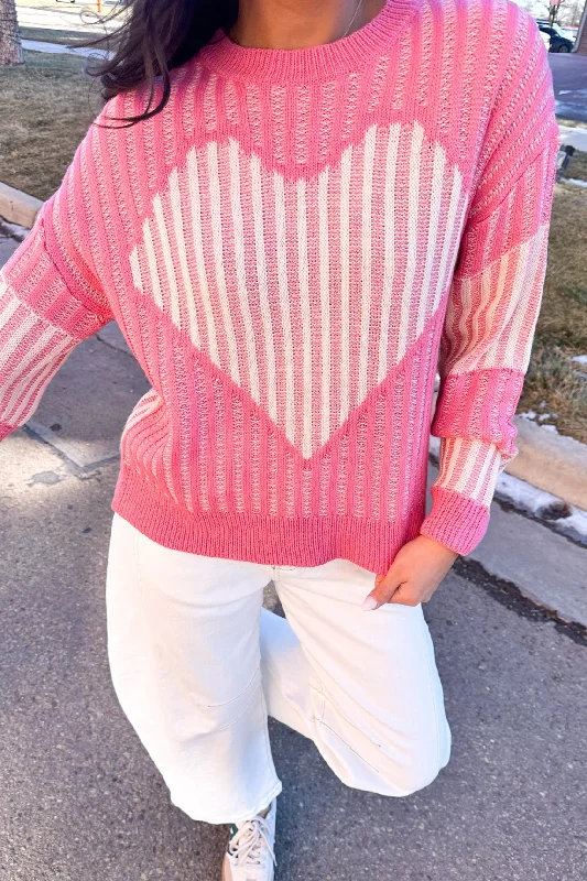 Lovestruck Heart Contrast Crewneck Gym