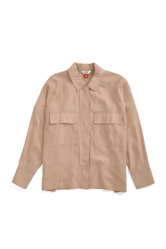 Relaxed Shirt Jacket British Gentlewoman Style
