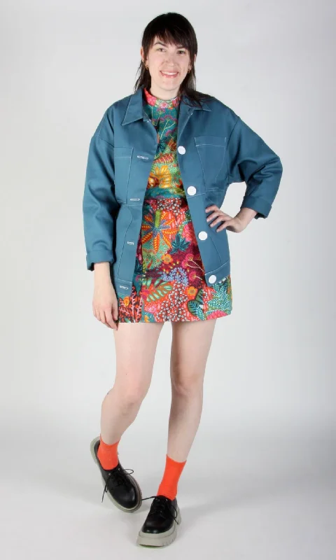 Tystie Jacket - Garage Blue Refined Women's Velvet