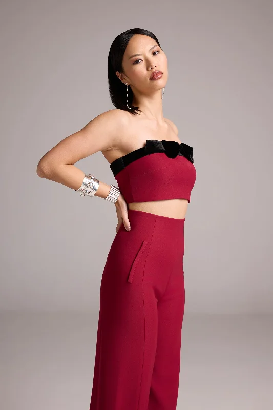 CHERRY BOW BUSTIER Hip Women's Retro