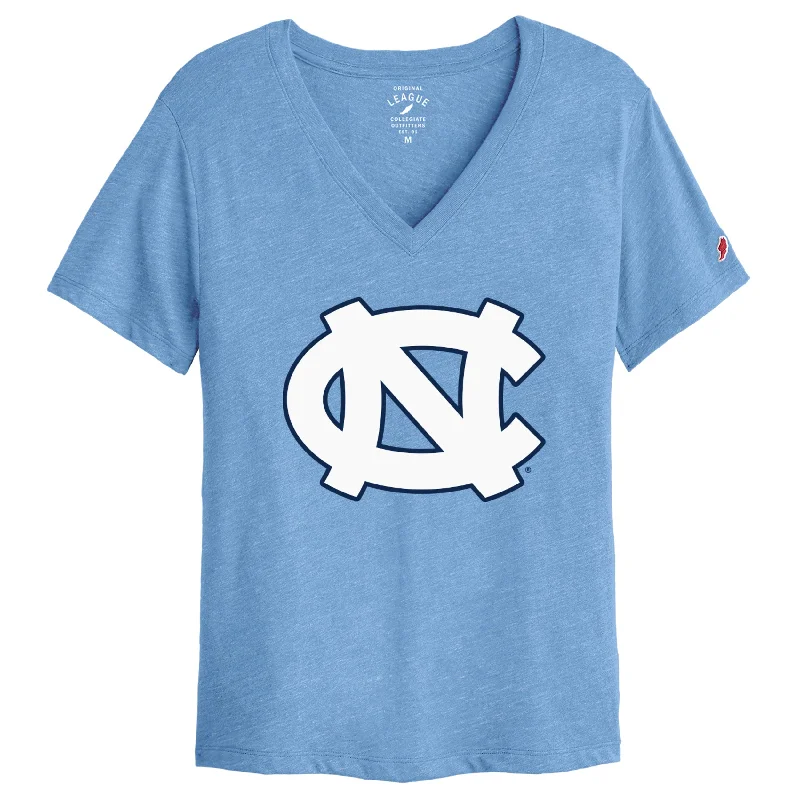 Carolina Tar Heels Women's Intramural V Neck with UNC Game Day Logo Minimalist Women's Casual