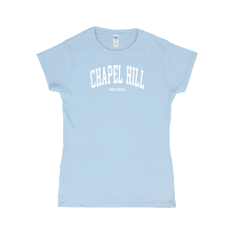 Chapel Hill North Carolina Classic Light Blue Women's Top Sleek Women's Metallic