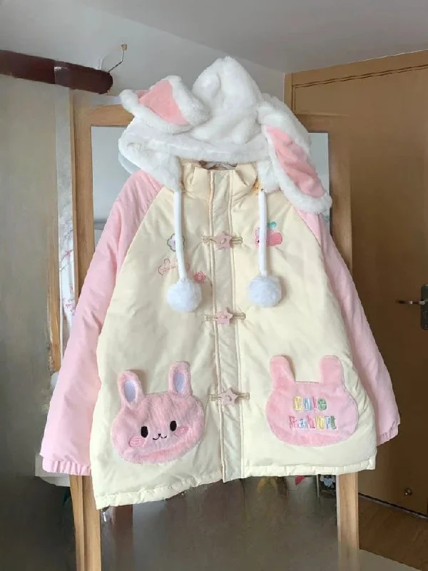 Kawaii Baby Bun Windbreaker Jacket British Gentlewoman Style