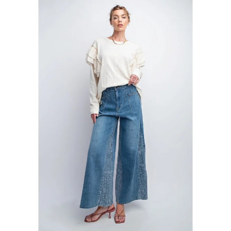 Double Ruffle Sleeves Top Luxurious Women's High -  end