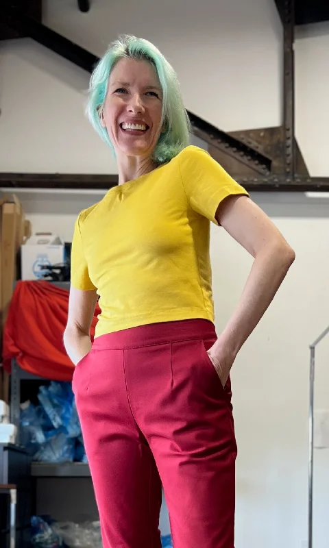 Hazel Grouse Tee - Mustard Dynamic Women's Moto