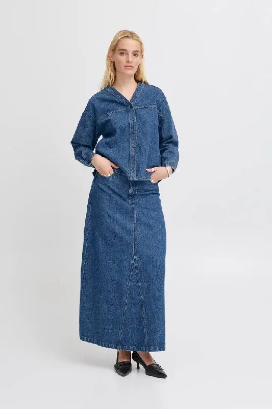 Haveny Shirt - Medium Blue Trendy Women's 