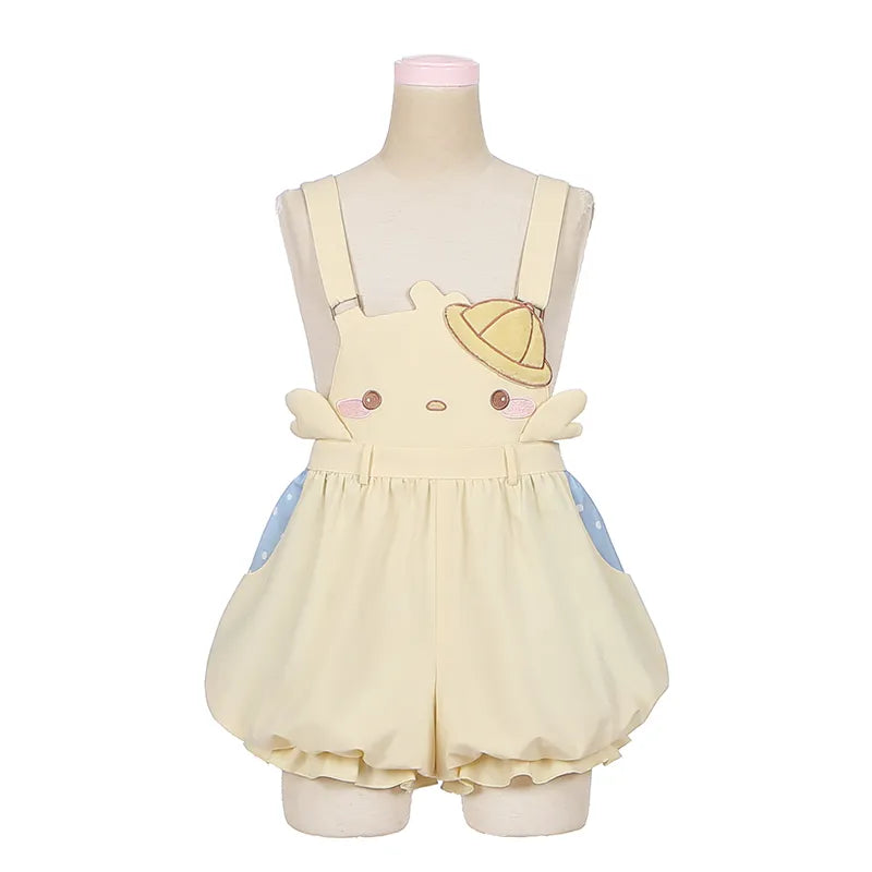 Yellow Bloomer Romper Cool Women's Distressed