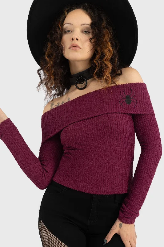 Cruor Off Shoulder Top Elegant Women's Formal 