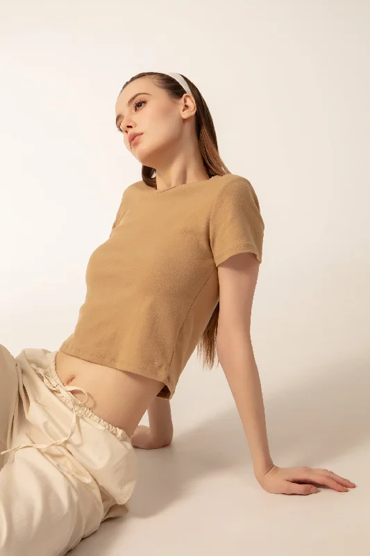 SOFTIE T-shirt - Oatmeal Trendy Women's Oversized