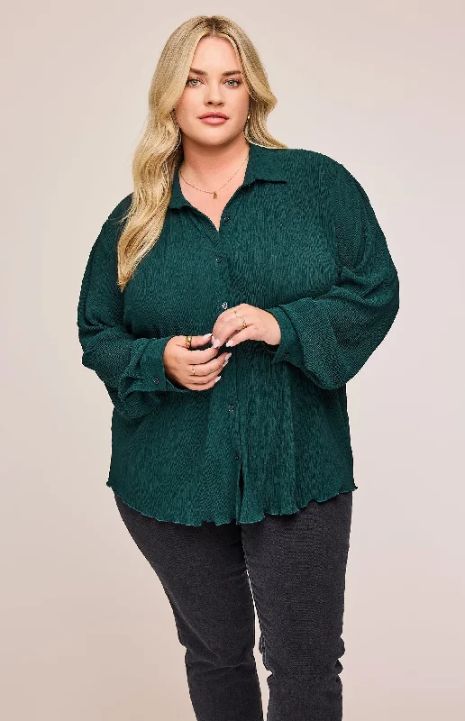 Sheila Button Down Shirt Dapper Women's Bow - adorned