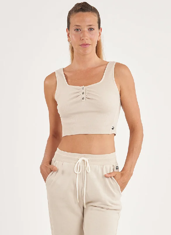 Washed Henley Tank - FINAL SALE Confident Women's Power Confident Women's Power