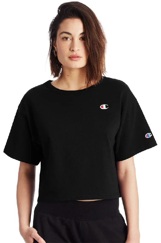 Champion Heritage Cropped Women's Tee, C Logo Youthful Women's Pop