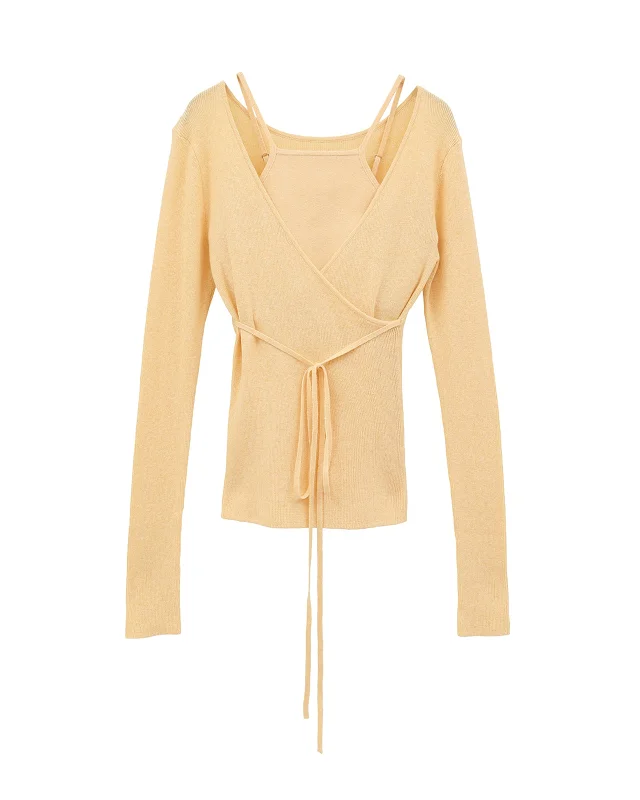 CAMISOLE SET CACHECOEUR KNIT TOPS Feminine Women's Soft 