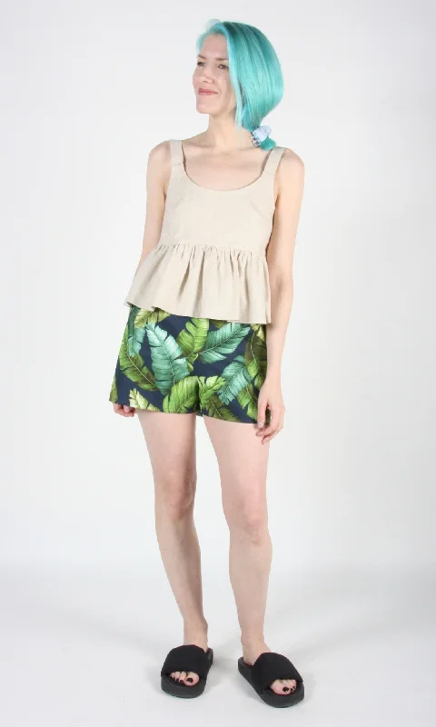 Grassquit Top - Sand Minimalist Women's Casual