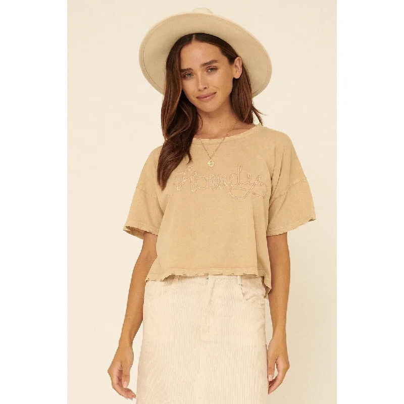 A MineralWashed Graphic Tee Sophisticated Women's Tailored