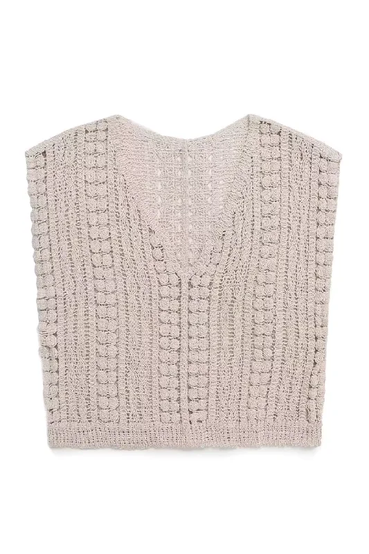 'Bernadette' V-Neck Sleeveless Knitted Vest (2 Colors) Tough Women's Military - inspired