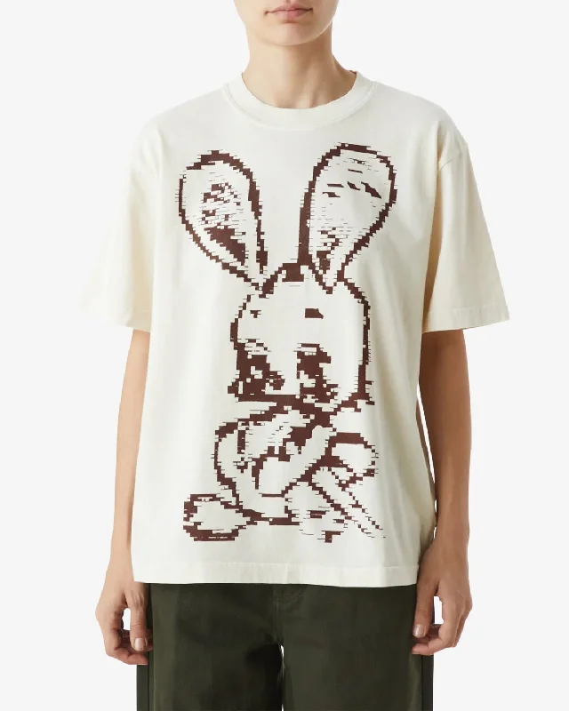 Digital Bunny T - Pigment Whitecap Grey Classic Women's Pin - striped