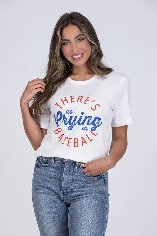 There's No Crying In Baseball Women's Graphic T-Shirt *Final Sale* * Final Sale* Modern Women's 