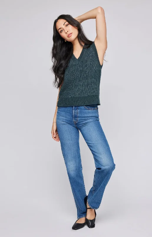 Peyton Knit Vest Sleek Women's Metallic