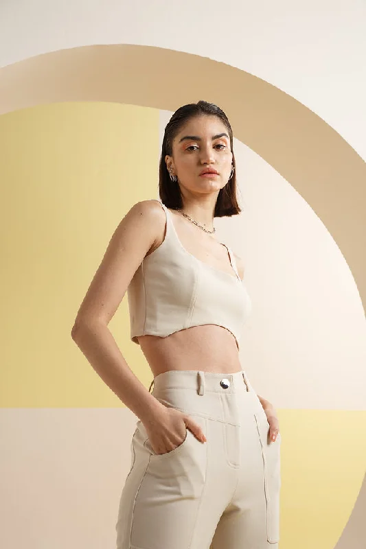 Ivory Detail Bustier Trendy Women's 