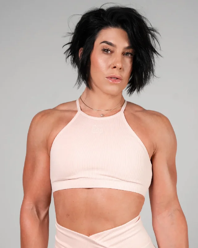 WOMENS RIBBED BRA - PINK Cozy Women's Winter