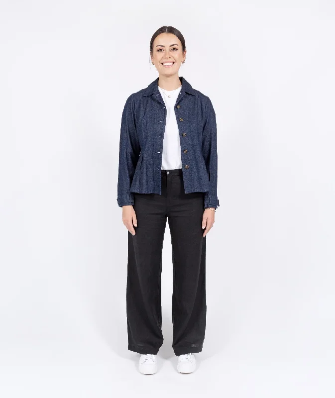 Guardian Denim Jacket - Raw Stretch Denim Casual Women's Japanese 
