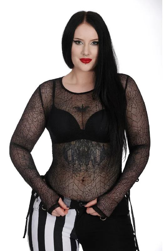 Widow Night Spider Web Mesh Top performance