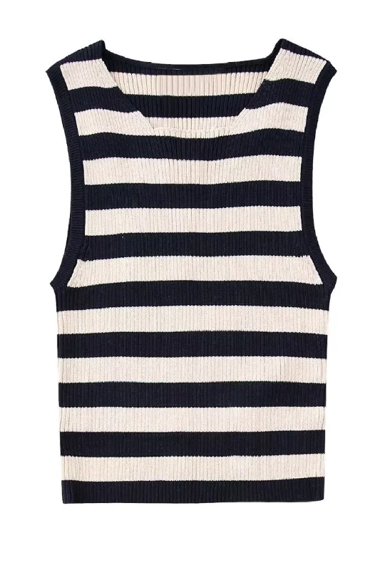 'Edwina' Stripe Sleeveless Knit Top Rugged Women's Outdoor 